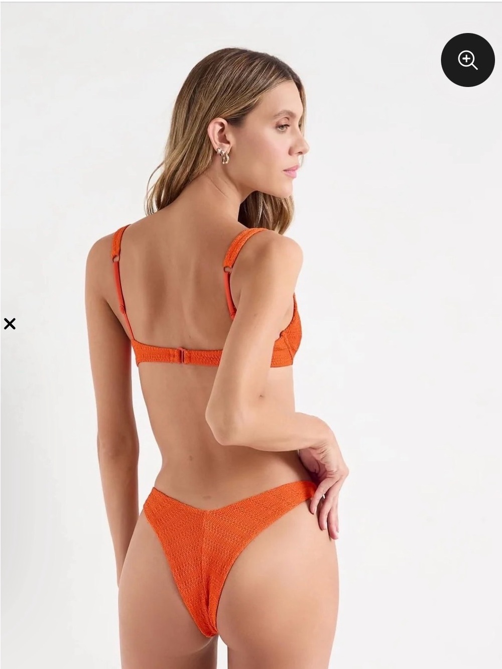 Oneone Textured Orange Bikini bottom in Tiger